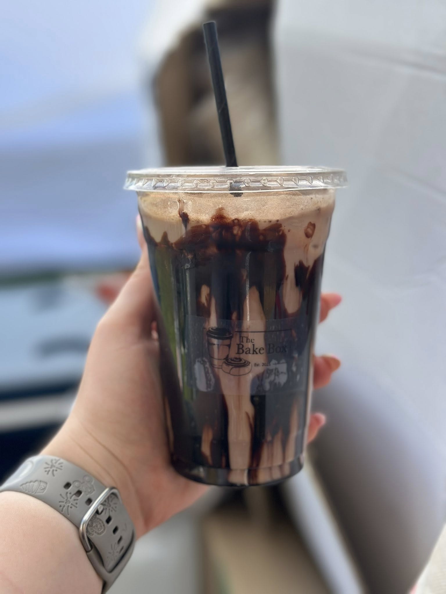 Iced coffee drink from The Cake Cabin café